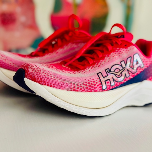 HOKA Women's Mach X Running Shoe in Raspberry/Strawberry - Picture 3 of 11